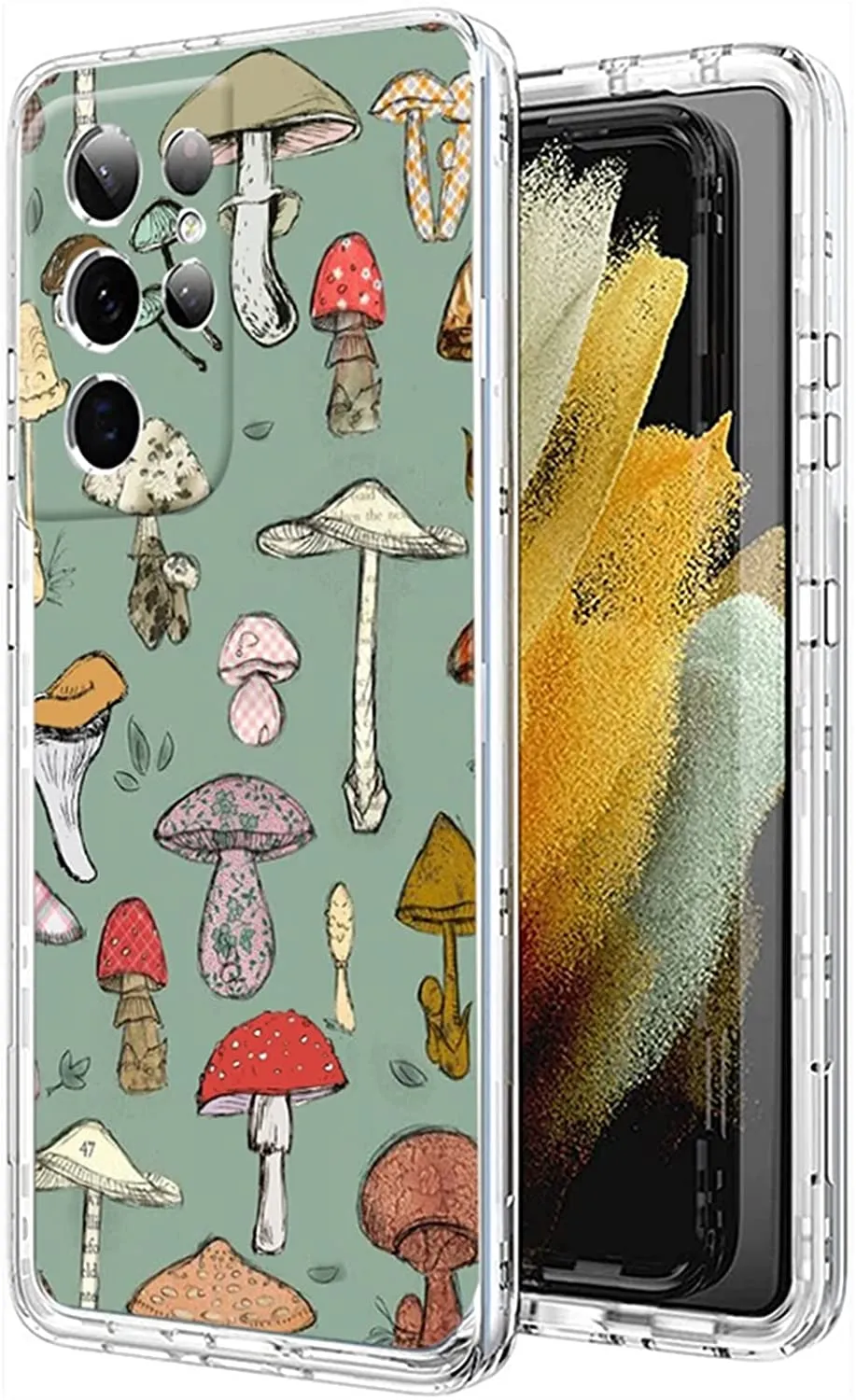 Galaxy S22 Ultra Mushroom Case | Shroom Wood Scene Case for S22 Ultra