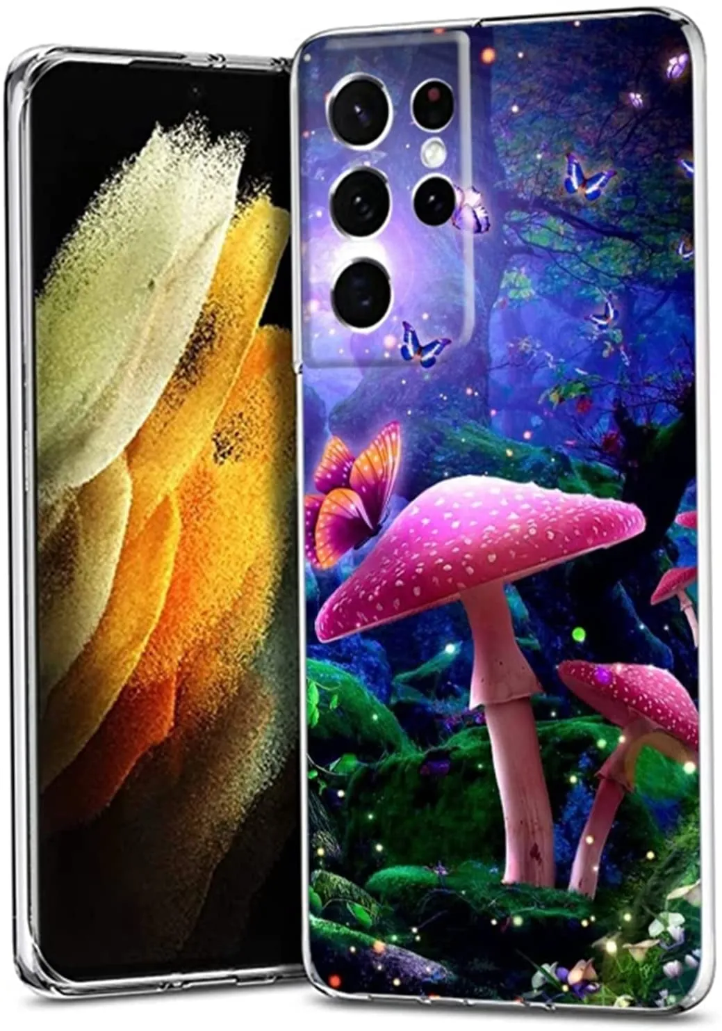 Galaxy S22 Ultra Mushroom Case | Shroom Wood Scene Case for S22 Ultra