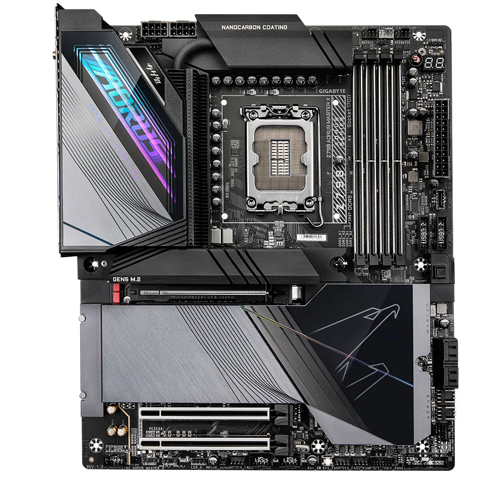 Gigabyte Z790 Aorus Master X Motherboard- Supports Intel 13Th Gen Cpus, 20 1 2 Phases Vrm, Up To 8266Mhz Ddr5 (Oc), 1X P