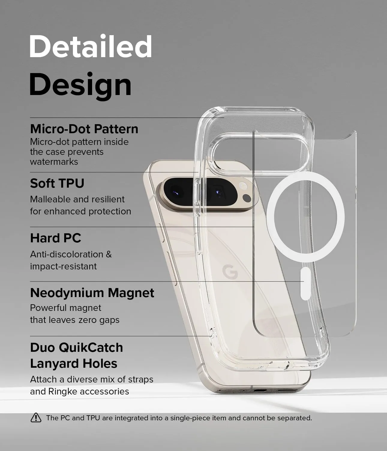 Google Pixel 9 Pro XL Back Cover Case | Fusion Magnetic  - Clear