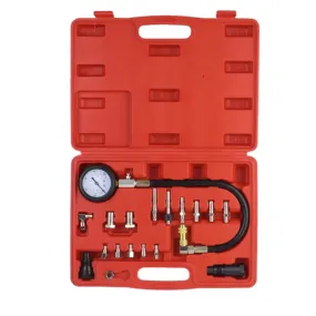 GT-DECCTK1 - 18PCS Diesel Engine Cylinder Compression Tester Kit - 0-1000 PSI Gauge with Adapters