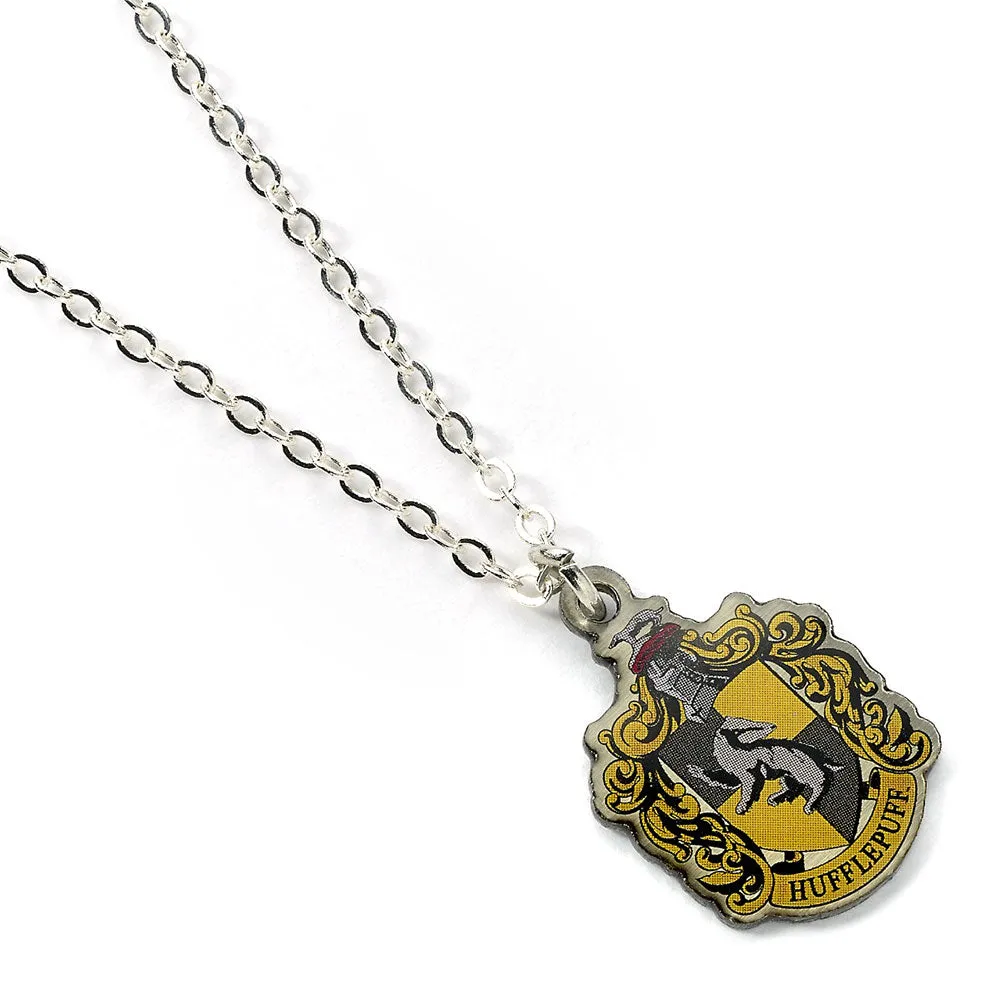 Harry Potter Silver Plated Necklace - Hufflepuff House Crest