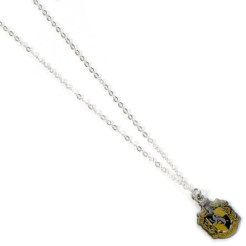 Harry Potter Silver Plated Necklace - Hufflepuff House Crest