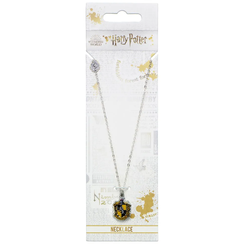 Harry Potter Silver Plated Necklace - Hufflepuff House Crest