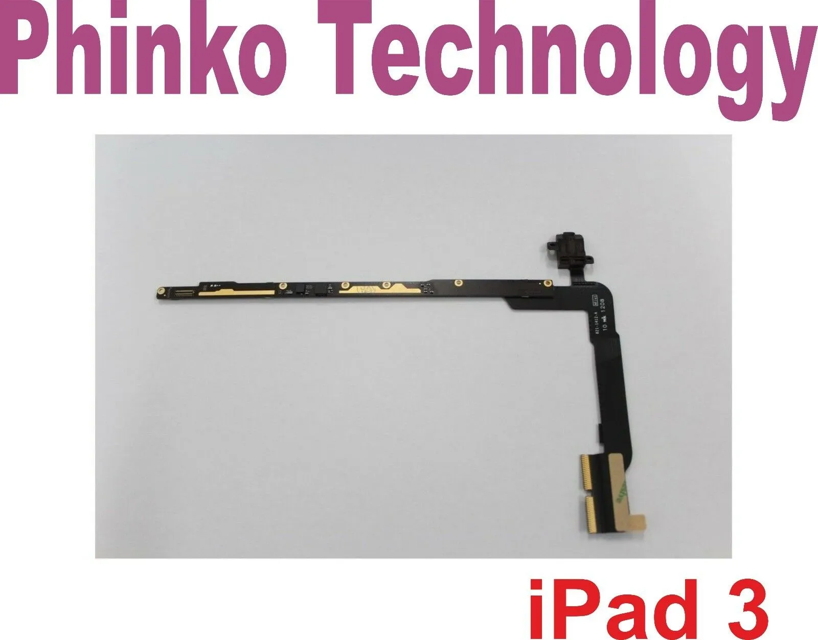 Headphone Jack Audio Flex Cable with PCB Board Assembly for New iPad 3/4