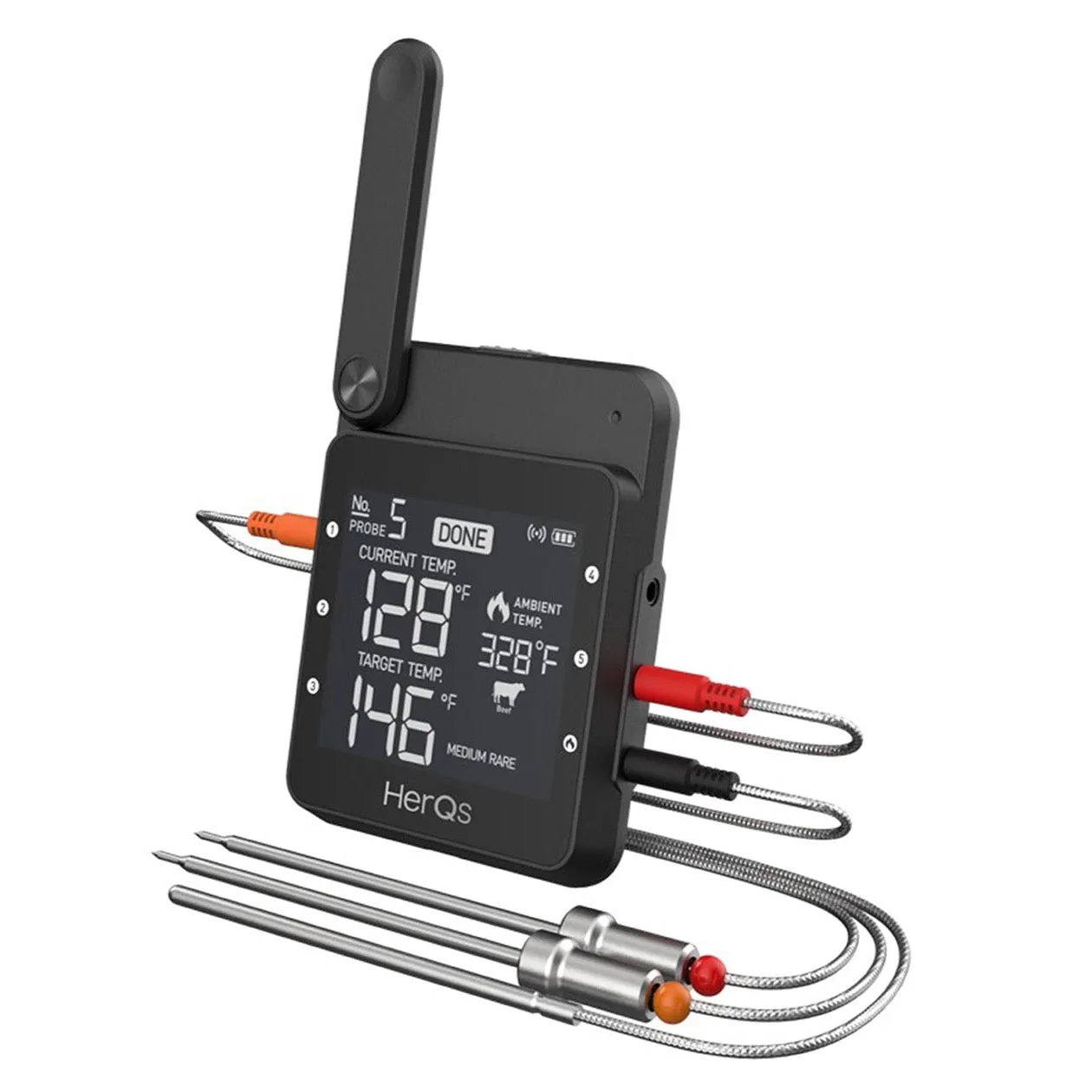 HerQs Professional Wireless Meat Thermometer