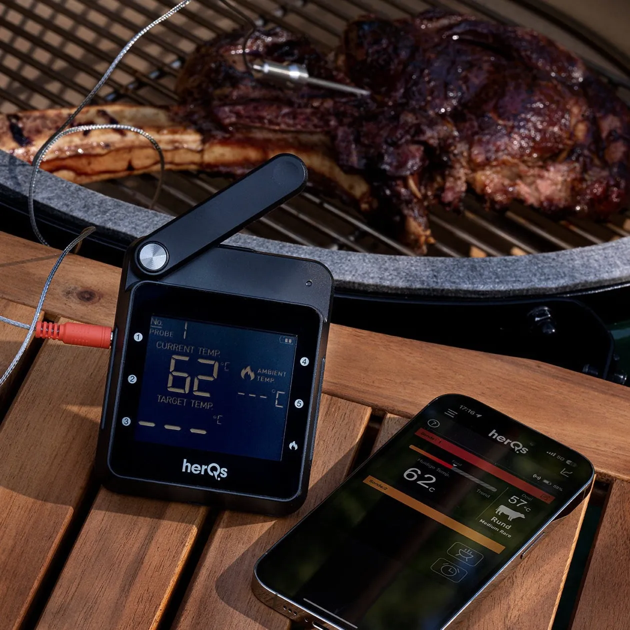 HerQs Professional Wireless Meat Thermometer