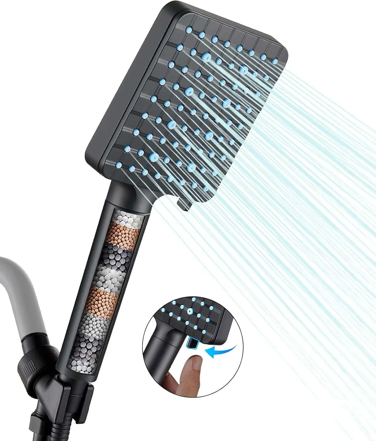 High Pressure 6 Spray Mode Showerhead