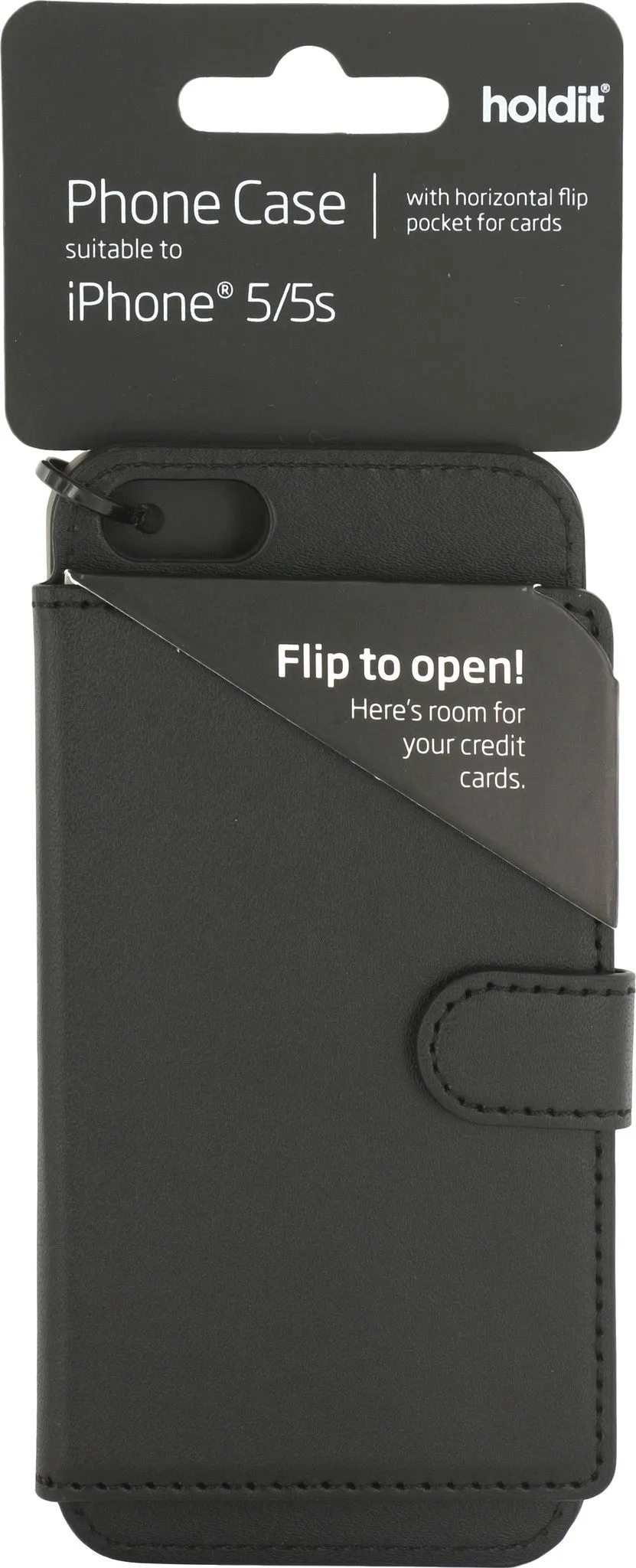 Holdit Phone Cases Flip Pocket Horizontal for iPhone 5/5S/5SE (4 Card Pockets)