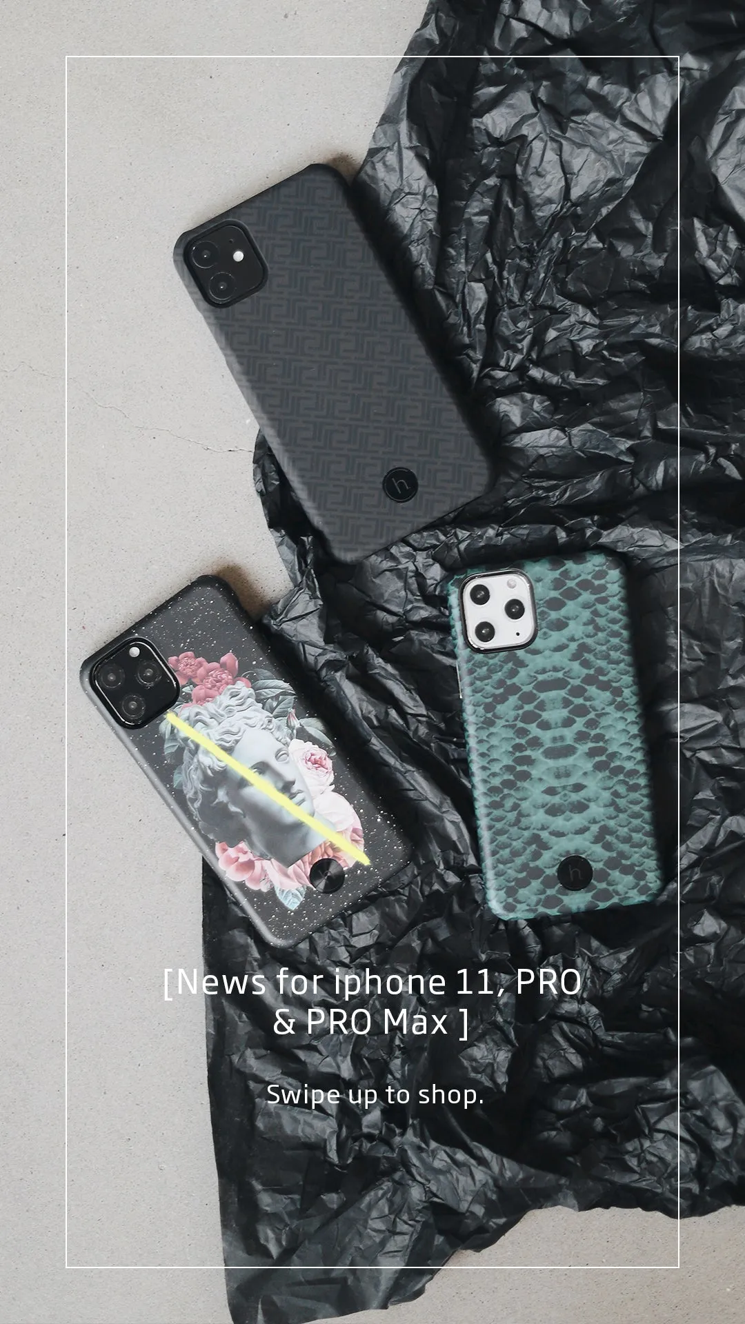 Holdit Style Phone Case for iPhone 11 Pro / Xs / X Snake Series - PARIS EMERALD SNAKE