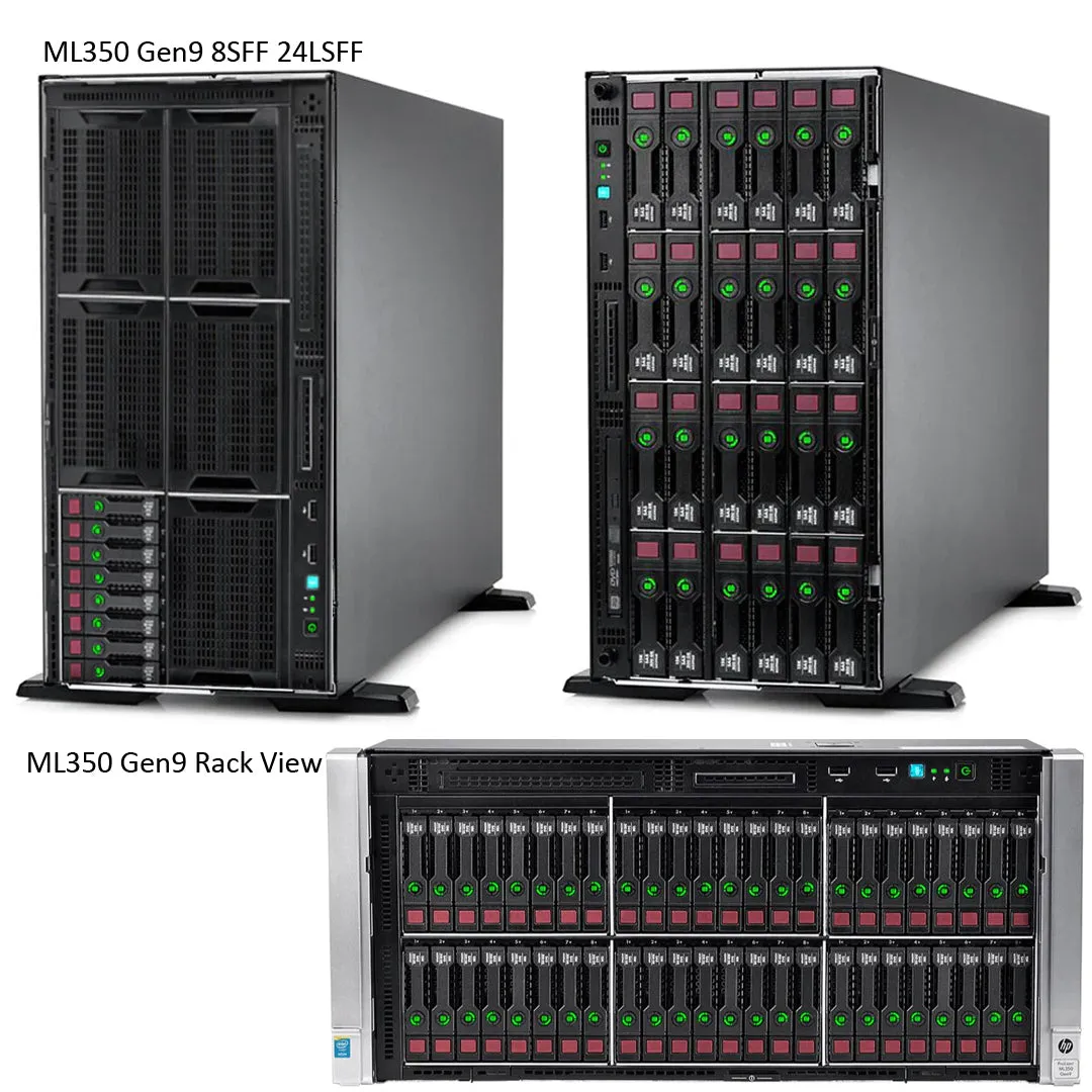 HPE ProLiant ML350 Gen9 8 SFF Rack Server Chassis | 754534-B21