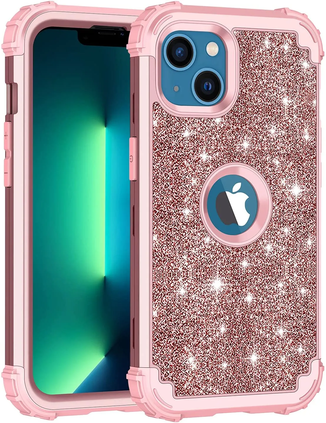 iPhone 13 Case Glitter Sparkly Bling Shockproof Heavy Duty Case