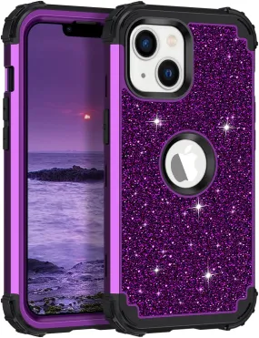 iPhone 13 Case Glitter Sparkly Bling Shockproof Heavy Duty Case