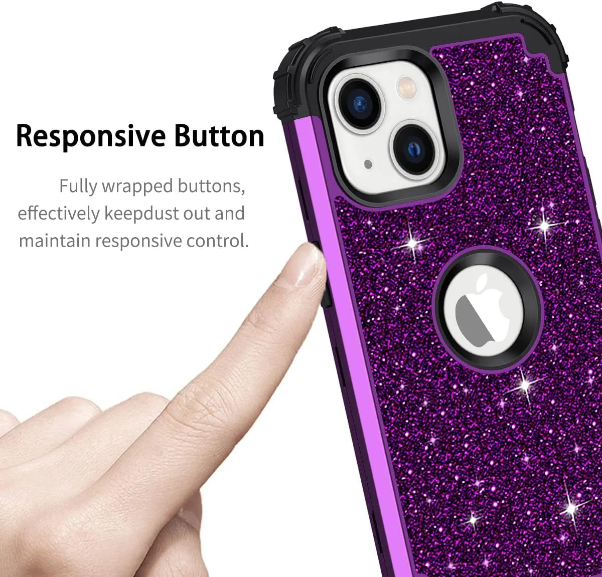 iPhone 13 Case Glitter Sparkly Bling Shockproof Heavy Duty Case