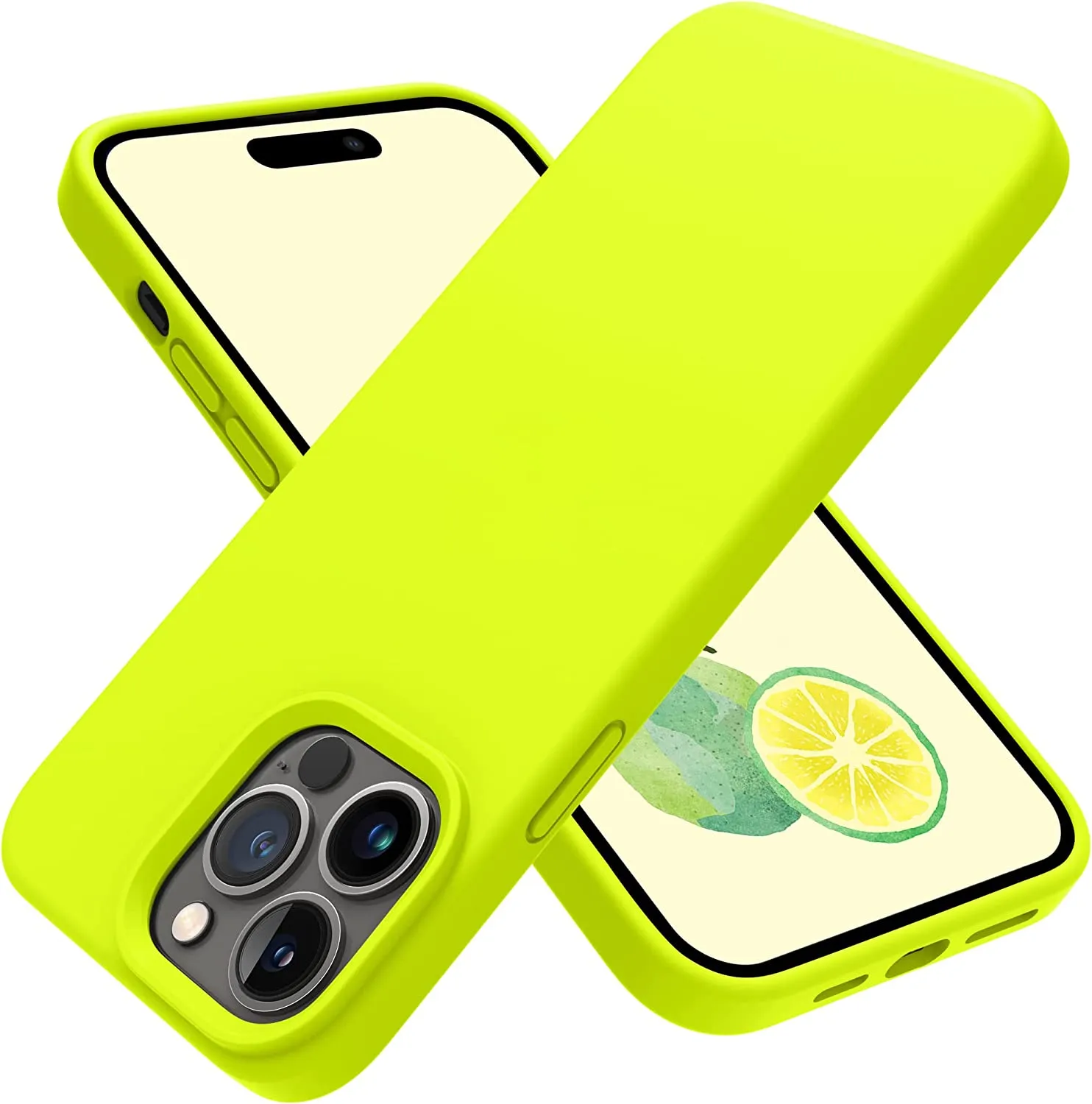 iPhone 14 Pro Case, Silicone Shockproof Slim Thin Phone Case Pine Green