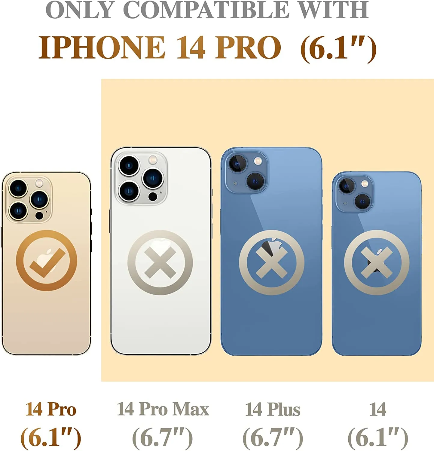 iPhone 14 Pro Military-Grade Drop Tested Marble Stylish Cases Shockproof Protective  Cover Brown