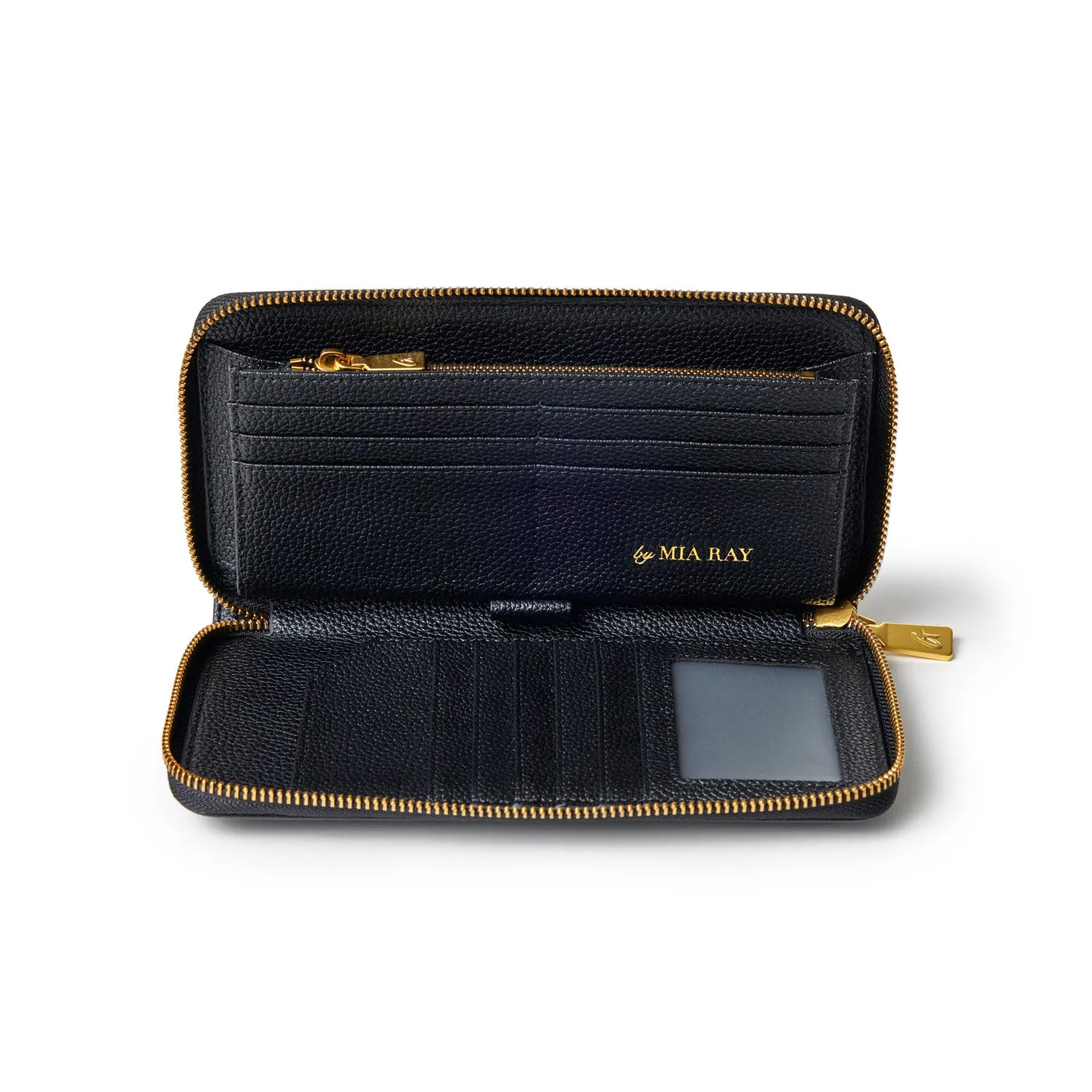 JUMBO PEBBLE WALLET - BLACK