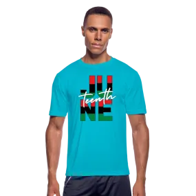 Juneteenth RBG Squared Men’s Moisture Wicking Performance T-Shirt