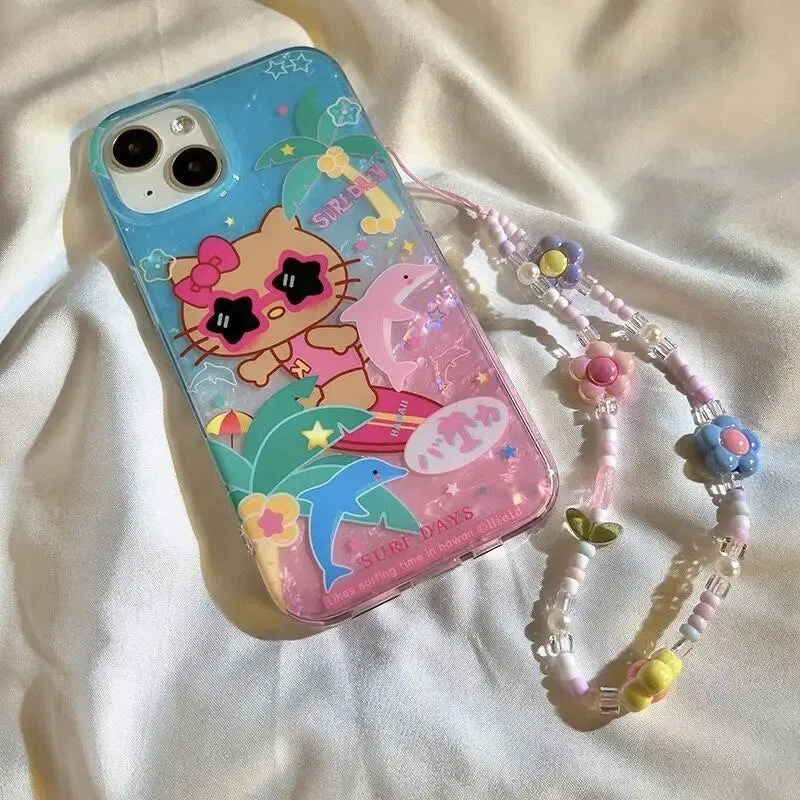 Kitty Hawaii Phone Case With Chain SK393