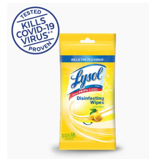 Lysol® Disinfecting Wipes - To Go Pack - 15 count