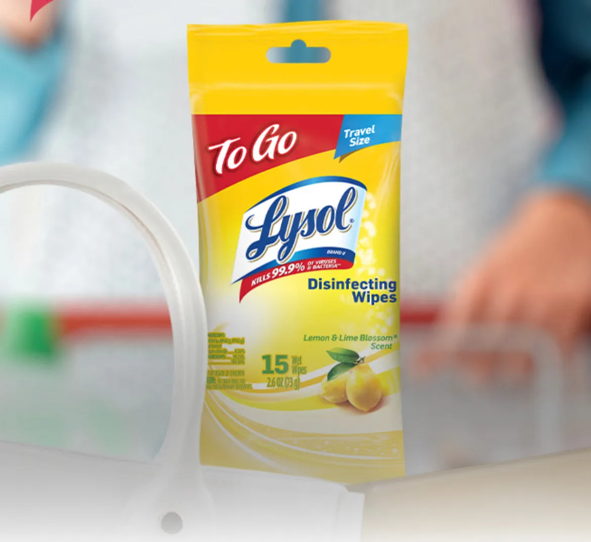 Lysol® Disinfecting Wipes - To Go Pack - 15 count