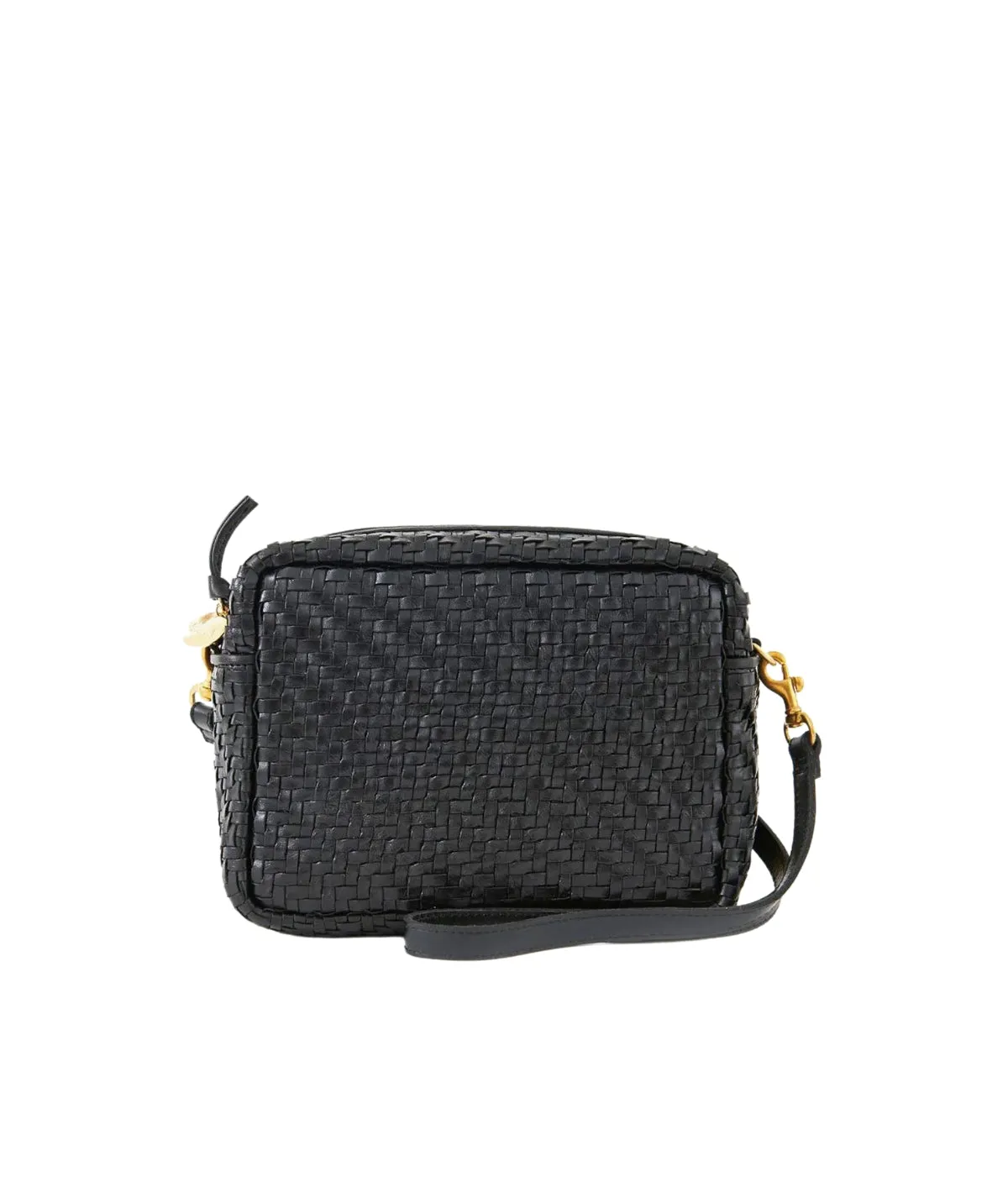 Midi Sac- Black Woven Zig Zag