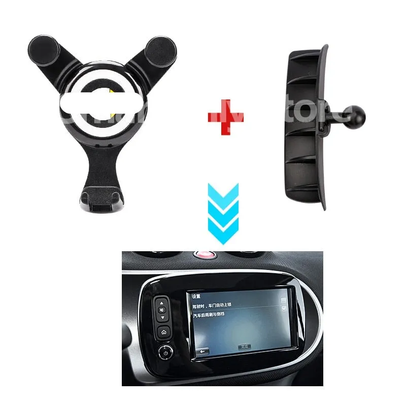 Mobile Phone Charging Navigation Bracket For Mercedes Smart 453 451 450 Fortwo Forfour Interior Accessories