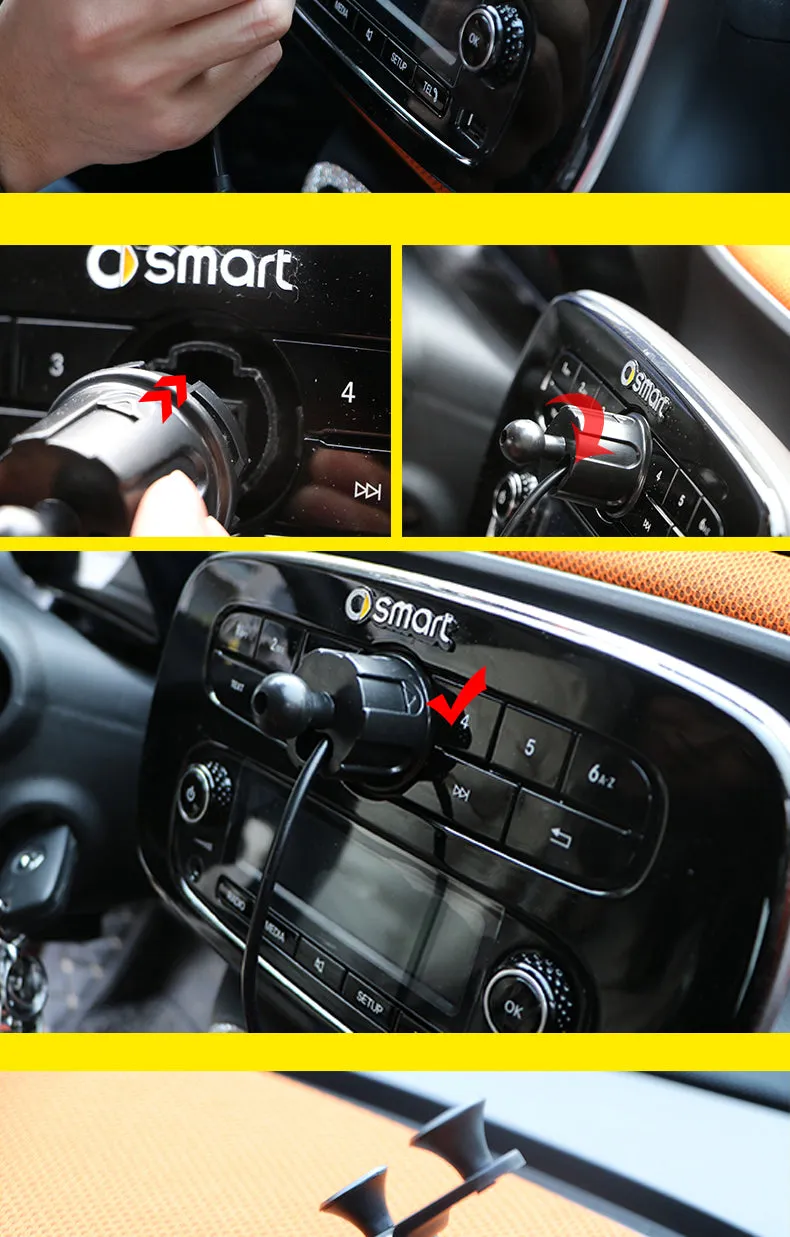 Mobile Phone Charging Navigation Bracket For Mercedes Smart 453 451 450 Fortwo Forfour Interior Accessories