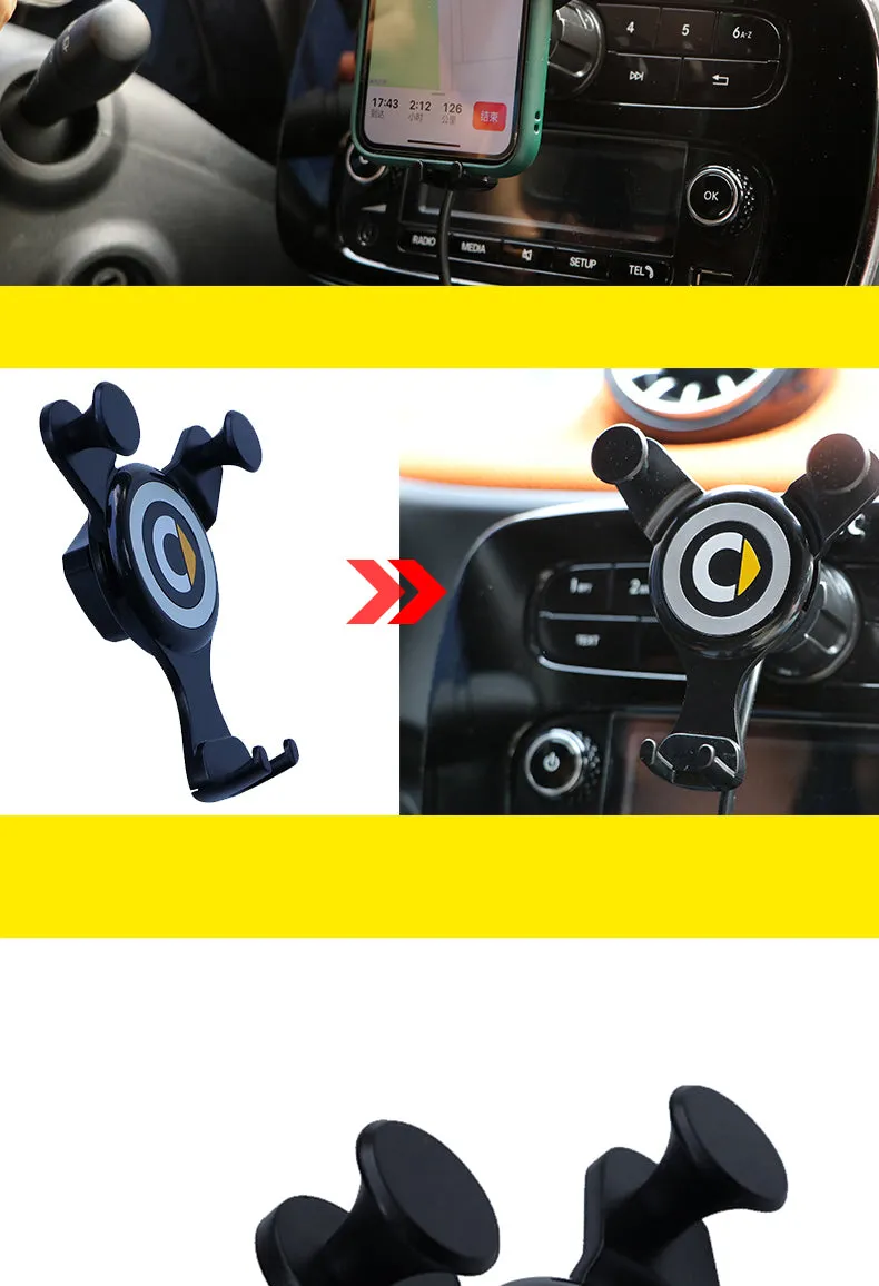 Mobile Phone Charging Navigation Bracket For Mercedes Smart 453 451 450 Fortwo Forfour Interior Accessories