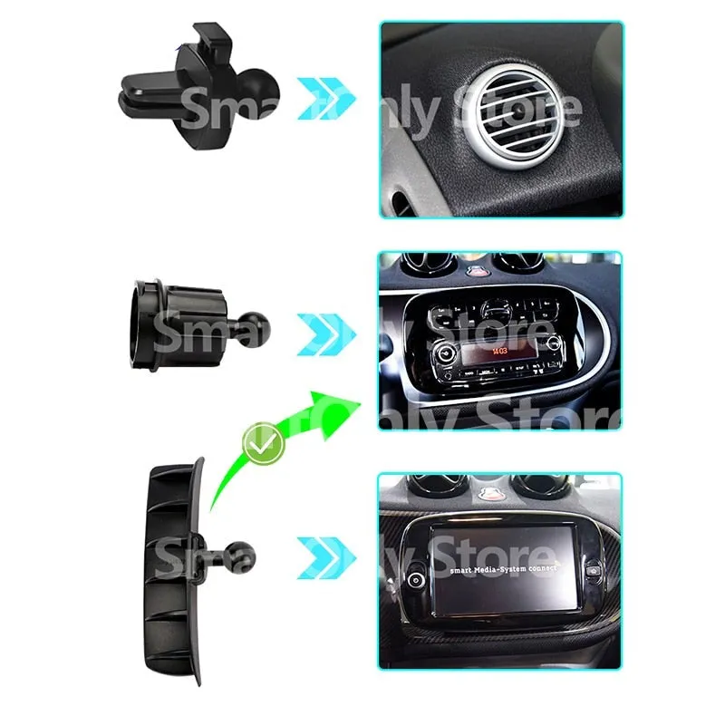 Mobile Phone Charging Navigation Bracket For Mercedes Smart 453 451 450 Fortwo Forfour Interior Accessories