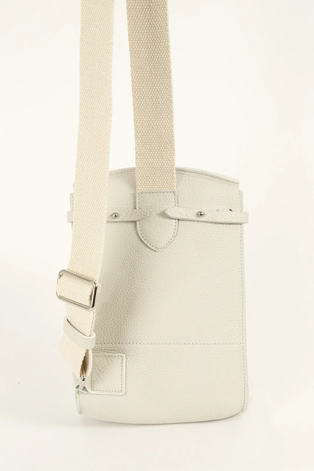 MONZA ITALIAN LEATHER CROSSBODY BUTTER WHITE