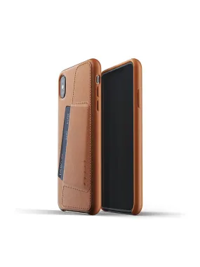 Mujjo Full Leather Wallet Case for iPhone XS Max Tan