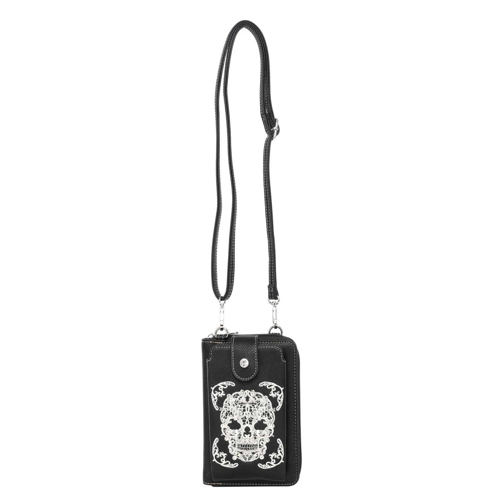 MW494-183  Montana West Sugar Skull Collection Phone Wallet/Crossbody