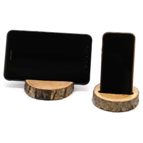 Natural Wooden Phone Holders - Mobile Device Phone Wood Stand