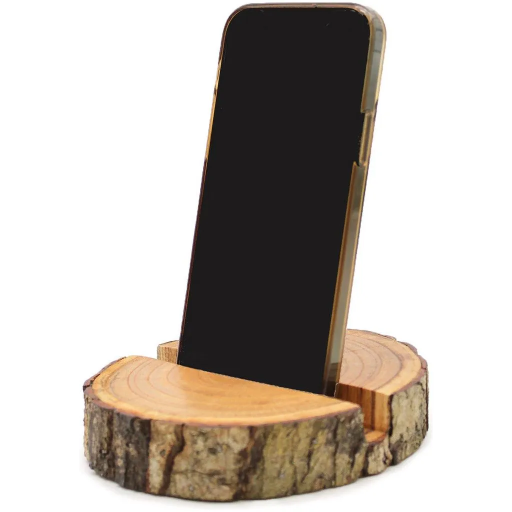 Natural Wooden Phone Holders - Mobile Device Phone Wood Stand