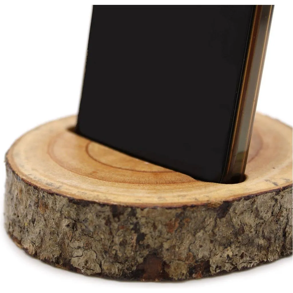 Natural Wooden Phone Holders - Mobile Device Phone Wood Stand