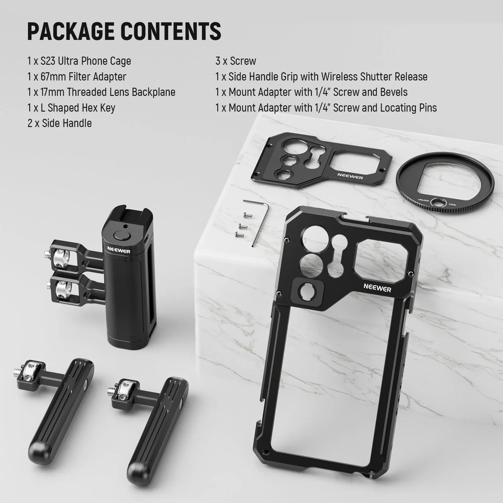 NEEWER S23 Ultra Phone Cage Video Rig Kit