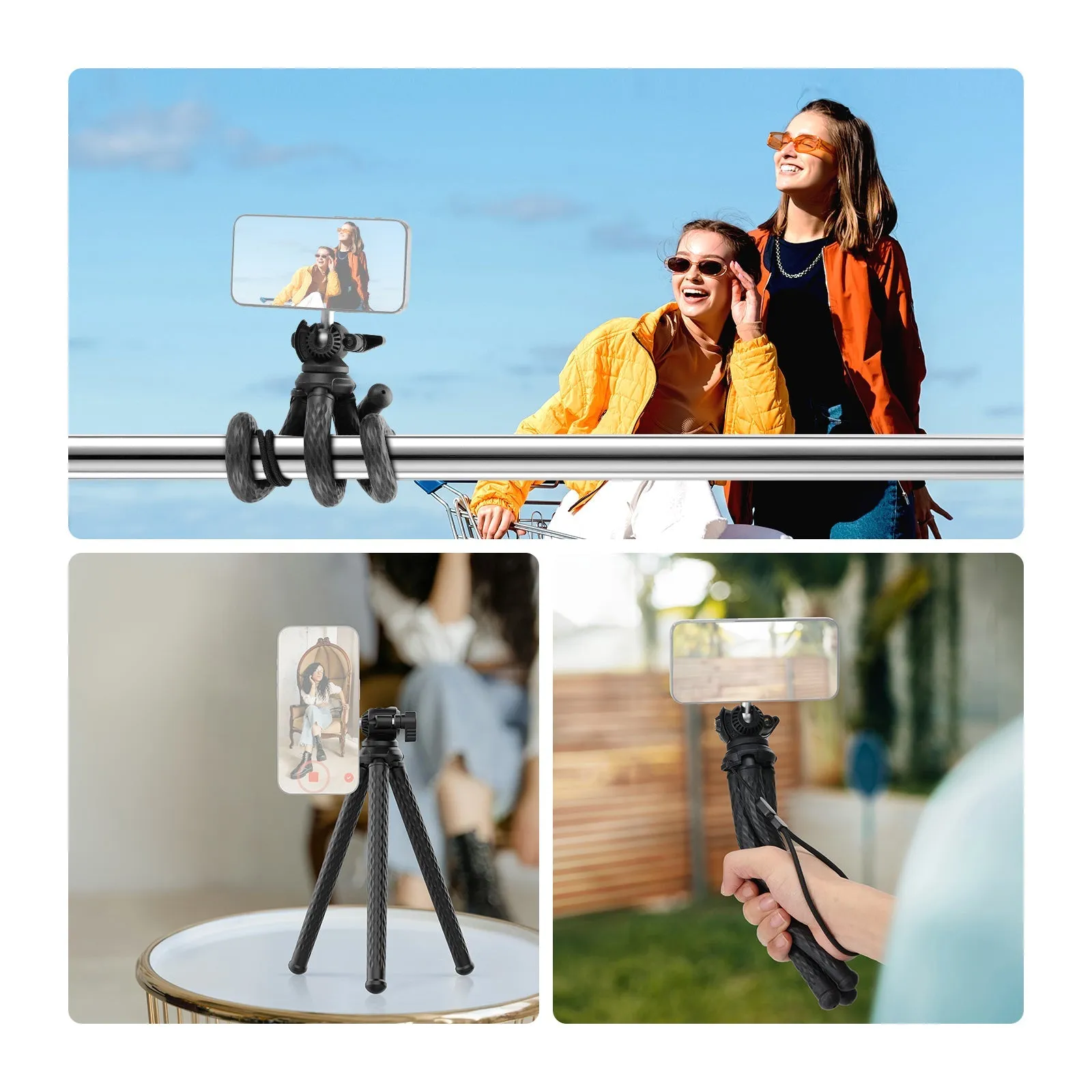 NEEWER TP33 Magnetic Flexible Phone Tripod with Ball Head & Metal Ring