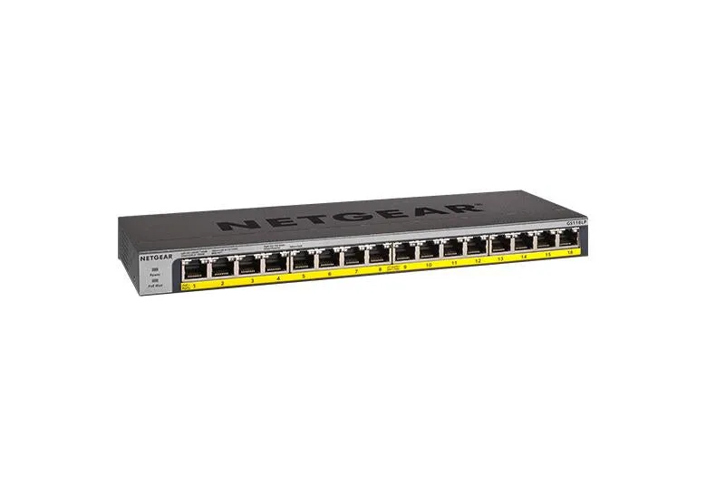 Netgear 16-port Gigabit Ethernet Unmanaged FlexPoE PoE  Switch with 16 PoE  Ports (76W)