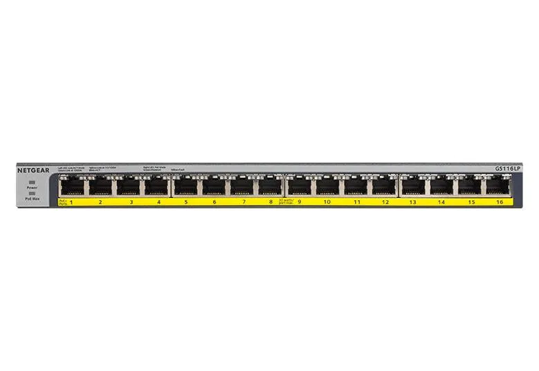 Netgear 16-port Gigabit Ethernet Unmanaged FlexPoE PoE  Switch with 16 PoE  Ports (76W)