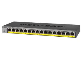 Netgear 16-port Gigabit Ethernet Unmanaged FlexPoE PoE  Switch with 16 PoE  Ports (76W)