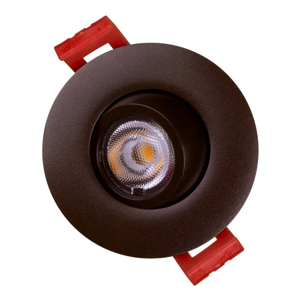 NICOR 2-inch LED Gimbal Recessed Downlight in Oil-Rubbed Bronze, 2700K