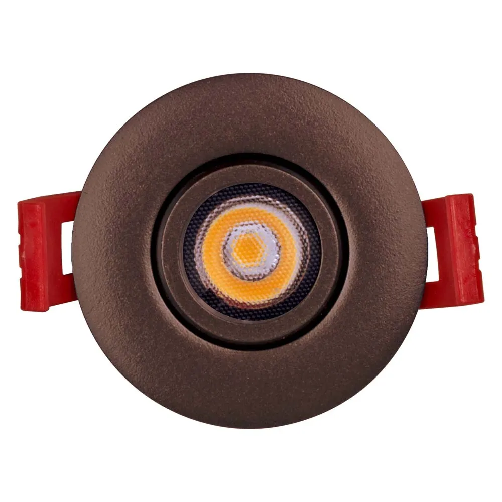 NICOR 2-inch LED Gimbal Recessed Downlight in Oil-Rubbed Bronze, 2700K