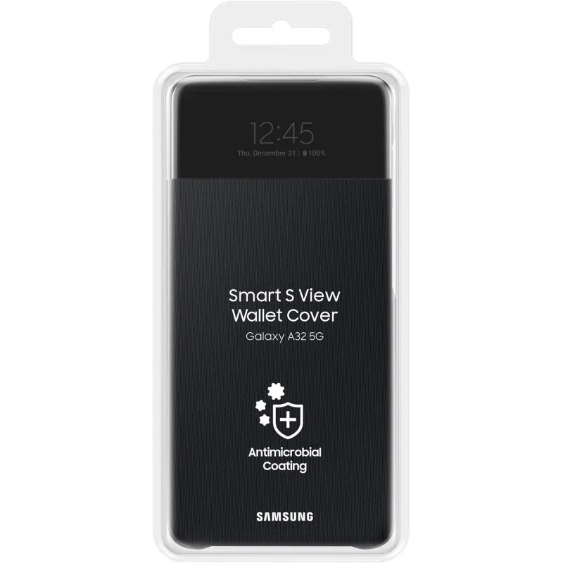 Official Samsung Galaxy A32 5G Smart S View Wallet Cover - Black