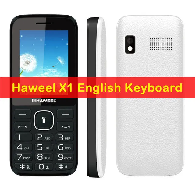 Original Haweel X1 Russian Keyboard Elders Mobile Phone 2.4 inch GSM 2G Cellphone Dual SIM Big Speaker Elder Phone FM TF Torch