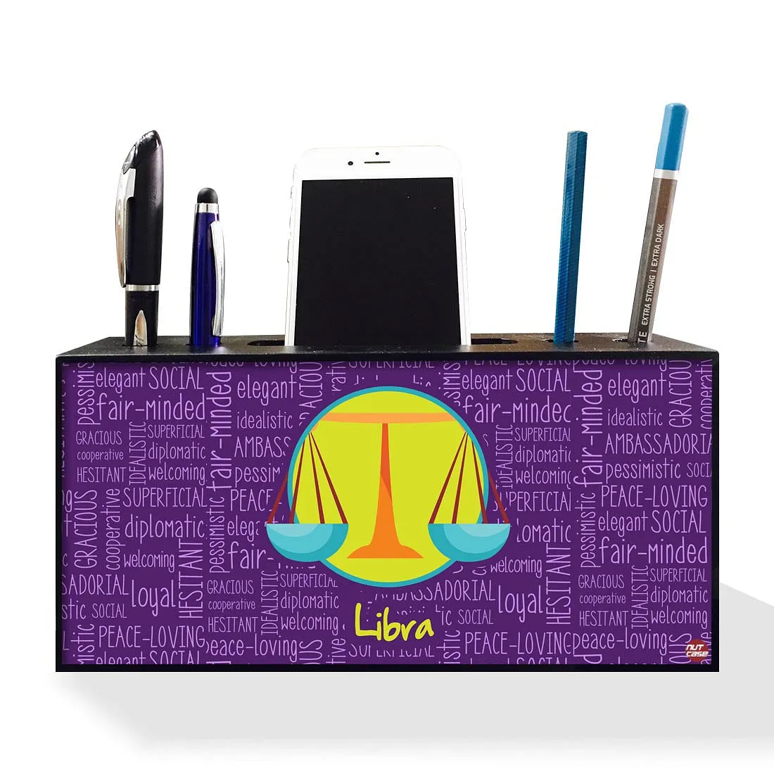 Pen Mobile Stand Holder Desk Organizer - Libra Blue