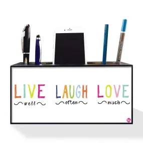 Pen Mobile Stand Holder Desk Organizer - Live Laugh Love