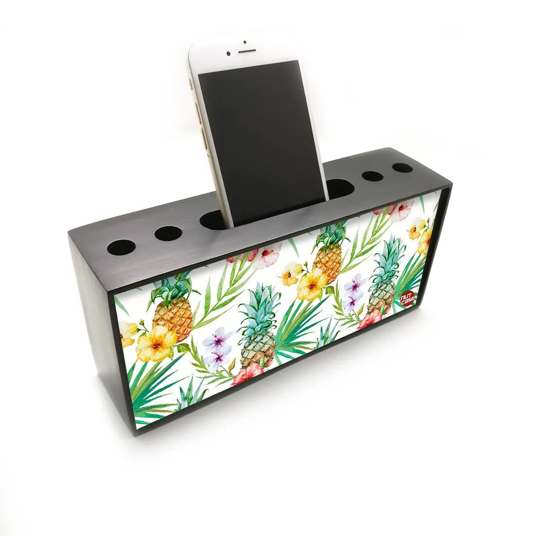 Pen Mobile Stand Holder Desk Organizer - Pineapple Leaves