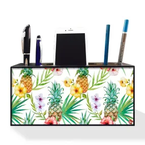 Pen Mobile Stand Holder Desk Organizer - Pineapple Leaves