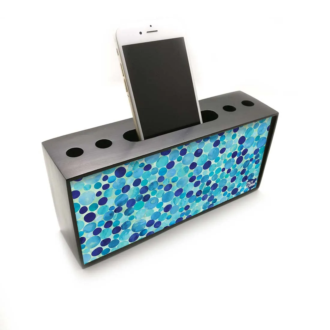 Pen Mobile Stand Holder Desk Organizer - Polka Dots